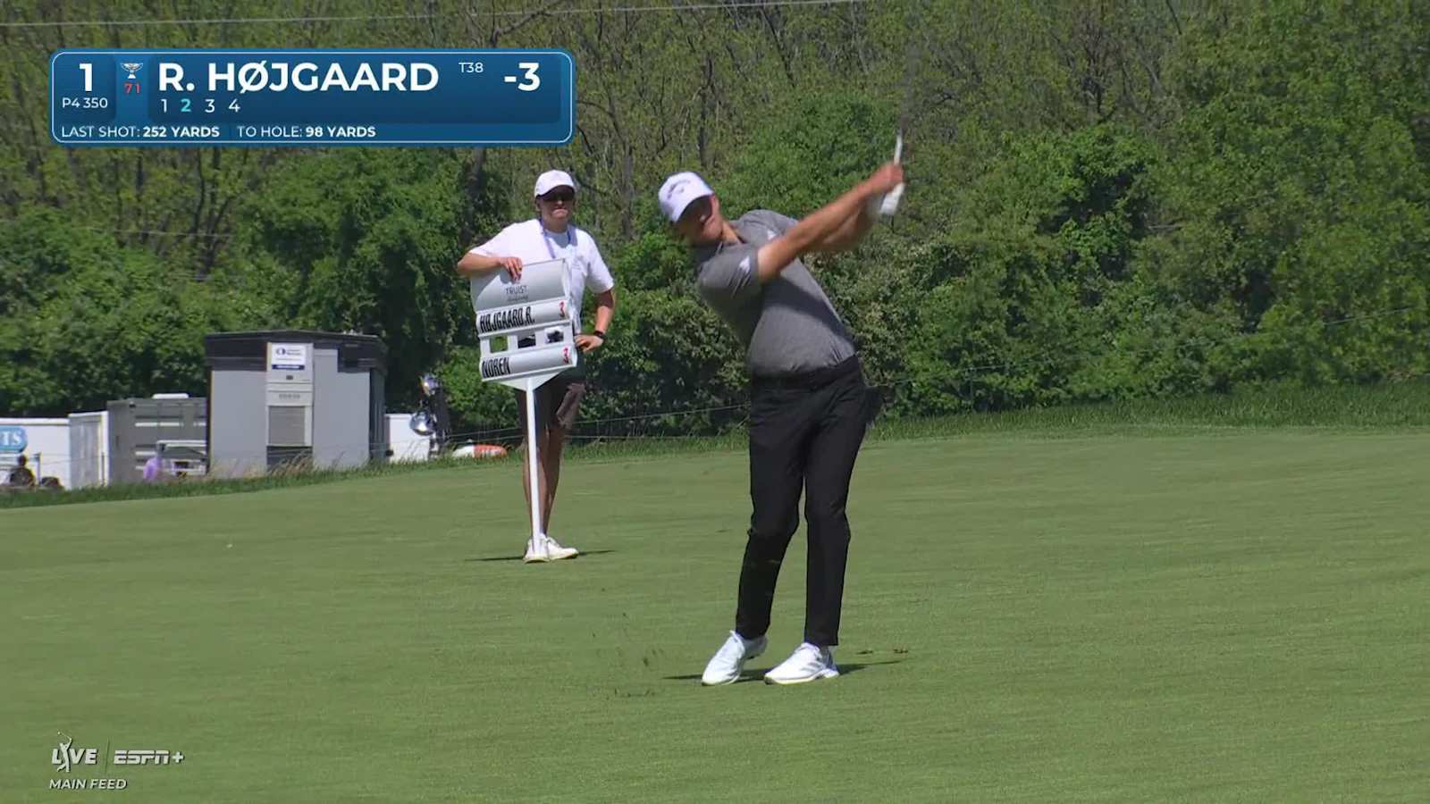 Rasmus Højgaard makes birdie on No. 1 at Truist Championship