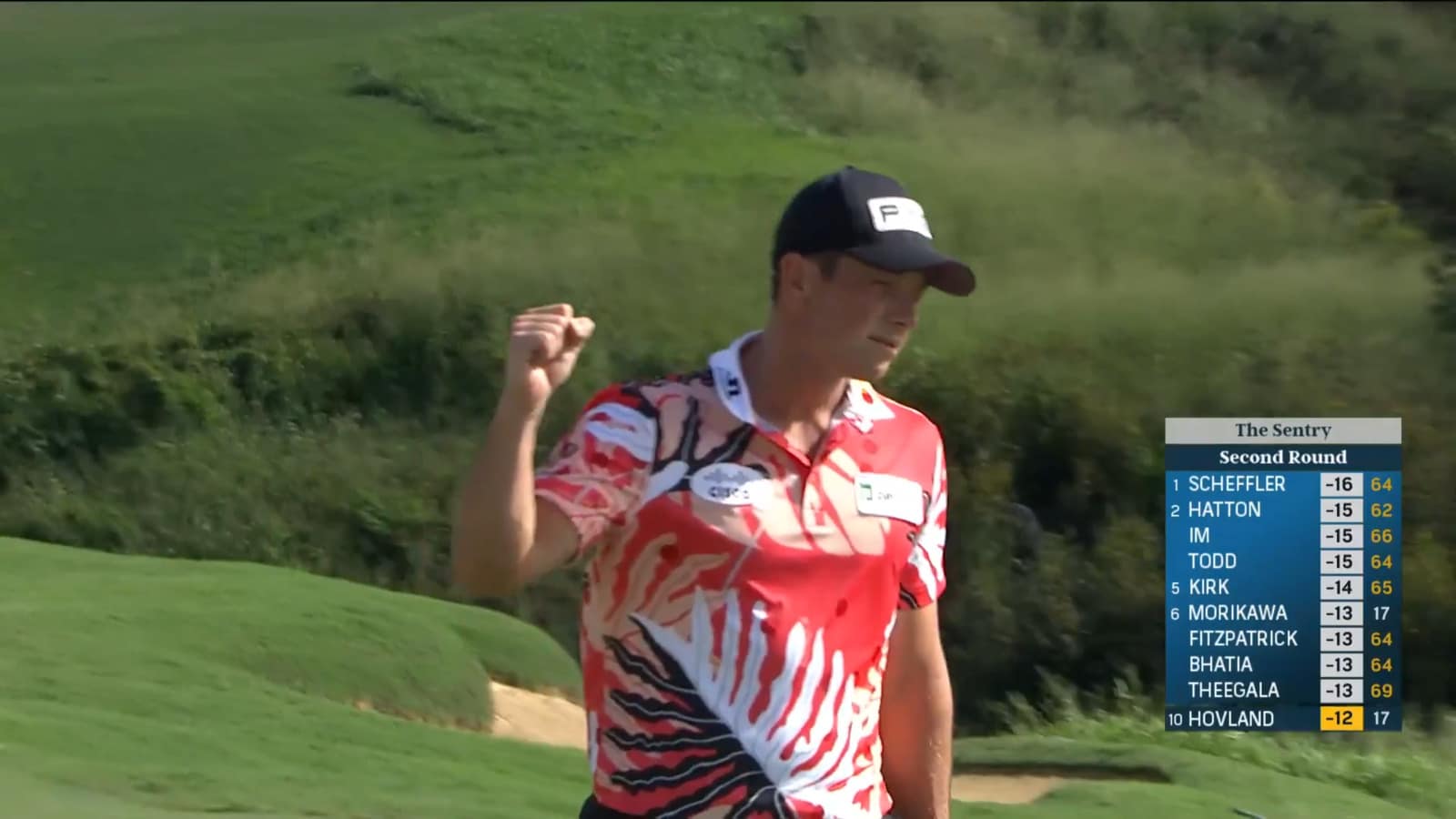 Viktor Hovland buries 52-footer for eagle at Sentry