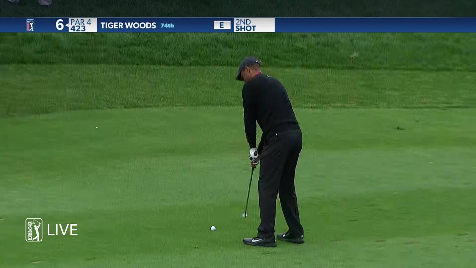 Tiger Woods sticks approach to set up birdie at ZOZO