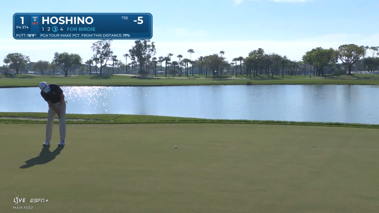 Rikuya Hoshino holes 18-foot birdie putt at Cognizant Classic