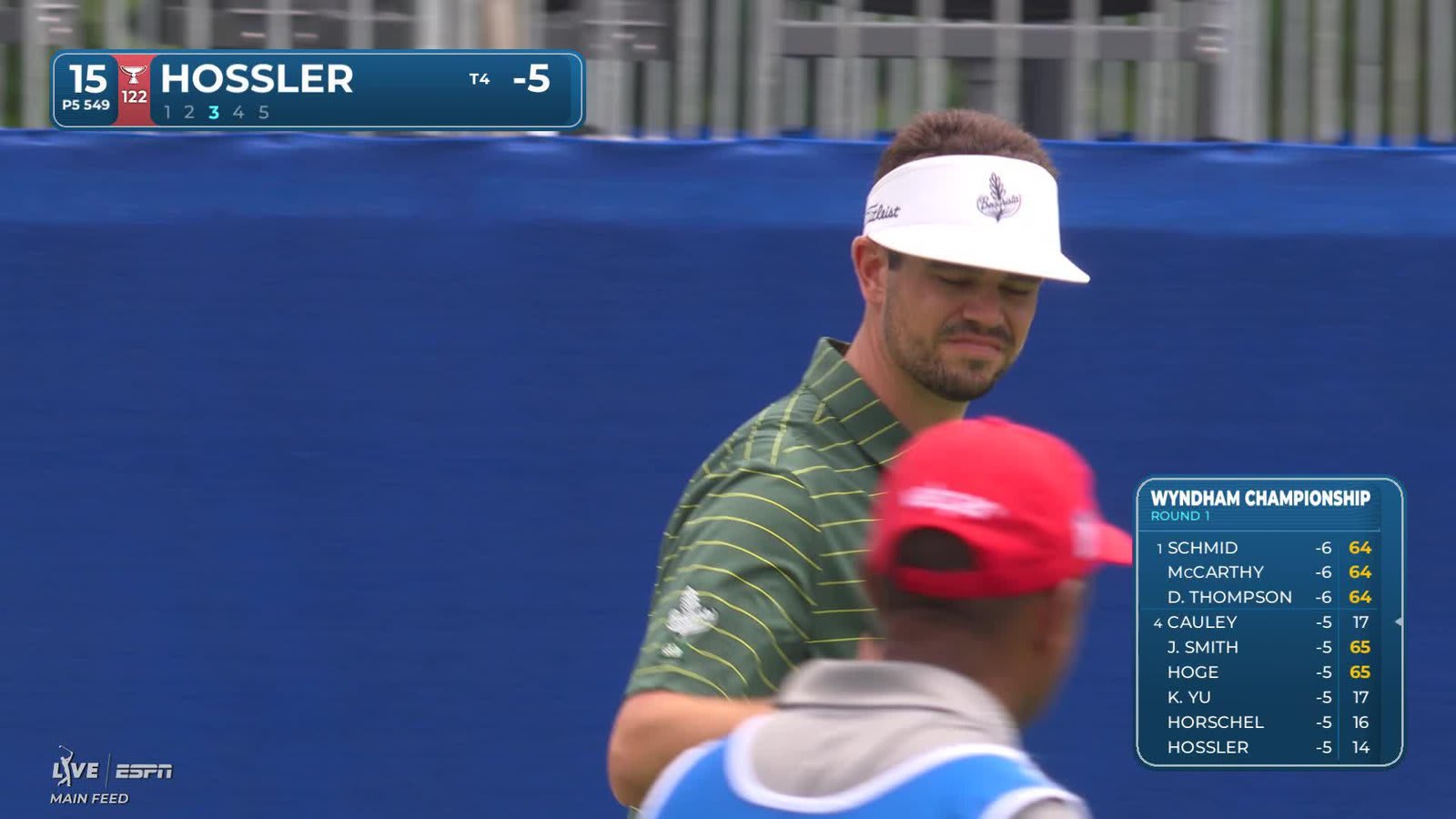 Beau Hossler holes 27-foot approach for eagle on No. 15 at Wyndham