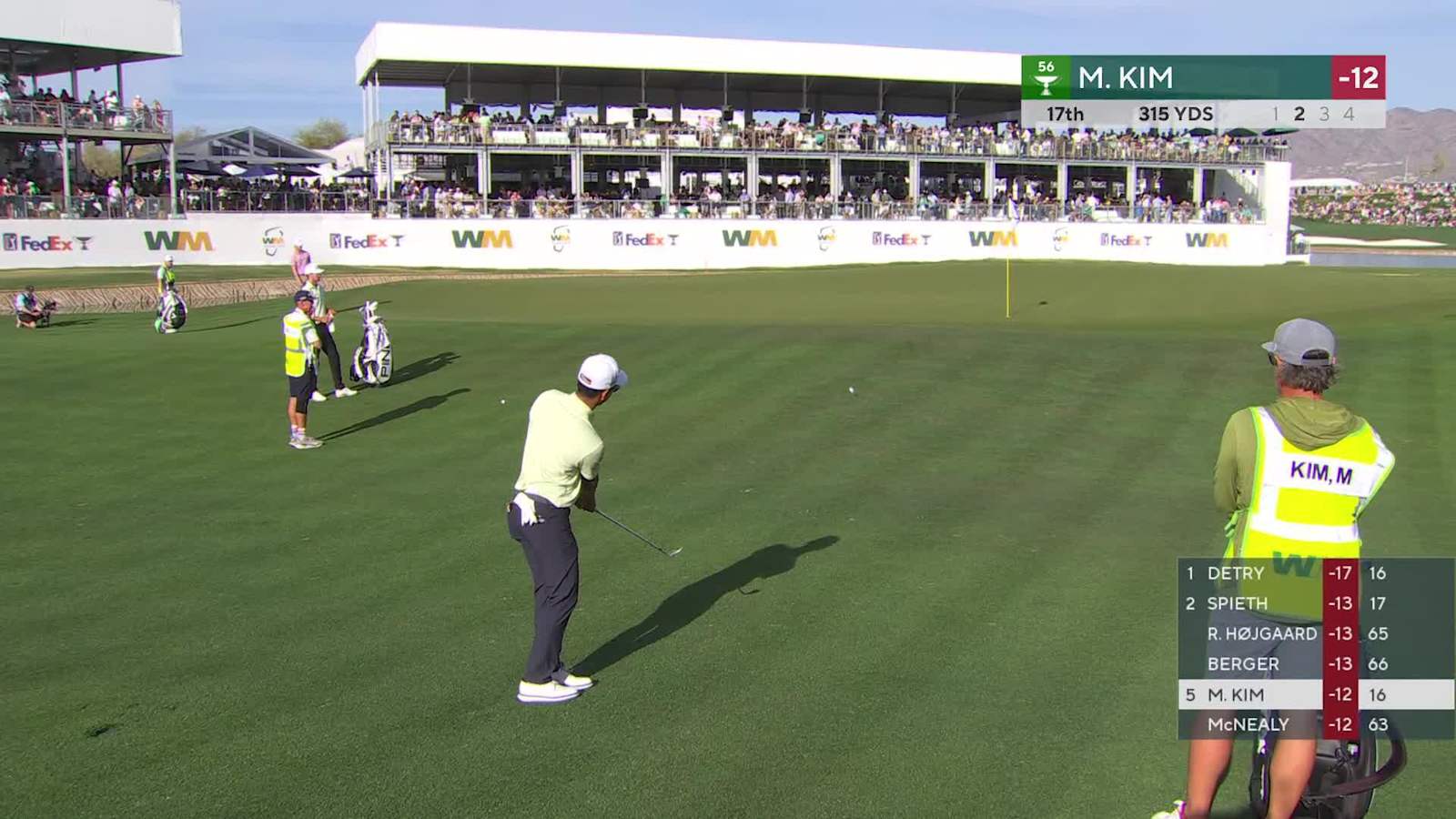 Michael Kim makes birdie on No. 17 at WM Phoenix Open
