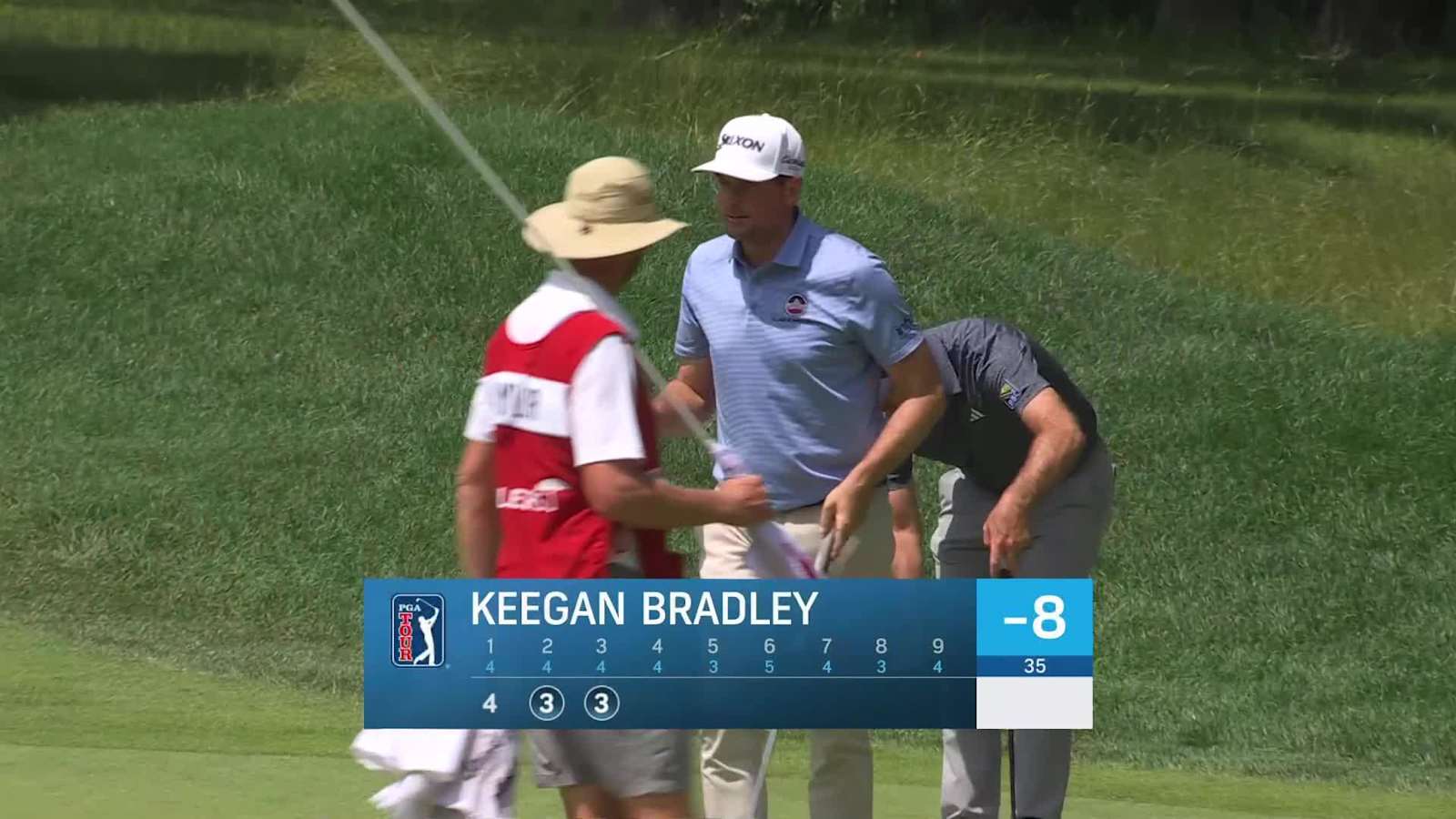 Keegan Bradley snags back-to-back birdies to get into contention at Travelers