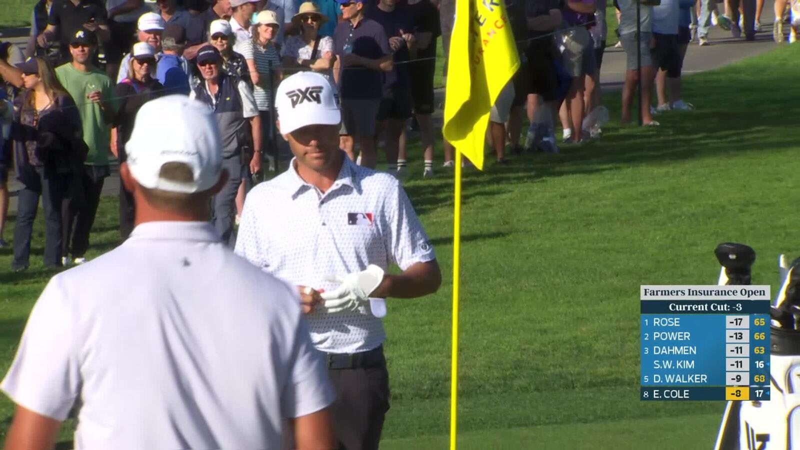 Eric Cole makes birdie on No. 8 at Farmers