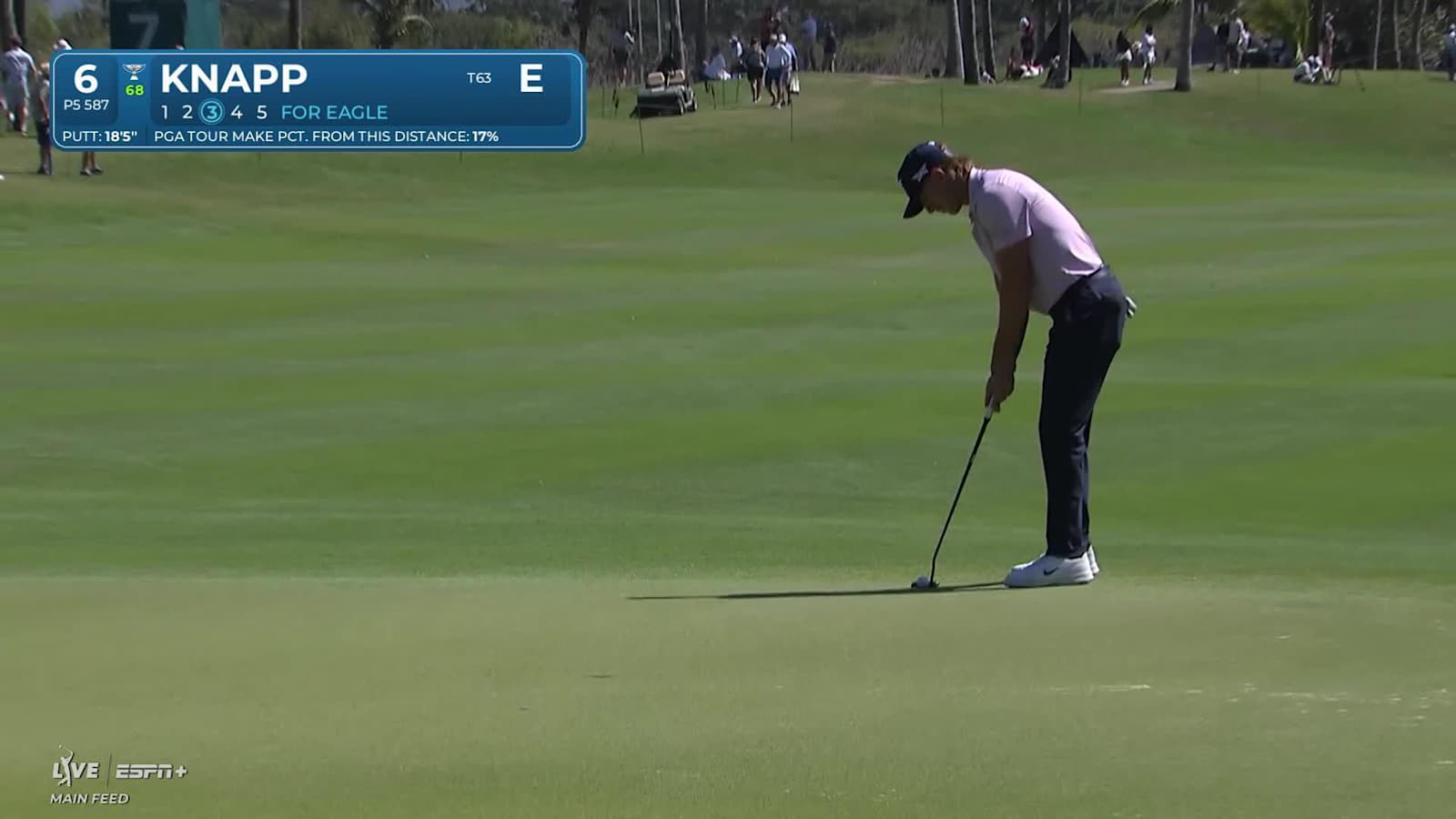 Jake Knapp makes birdie on No. 6 at Mexico Open