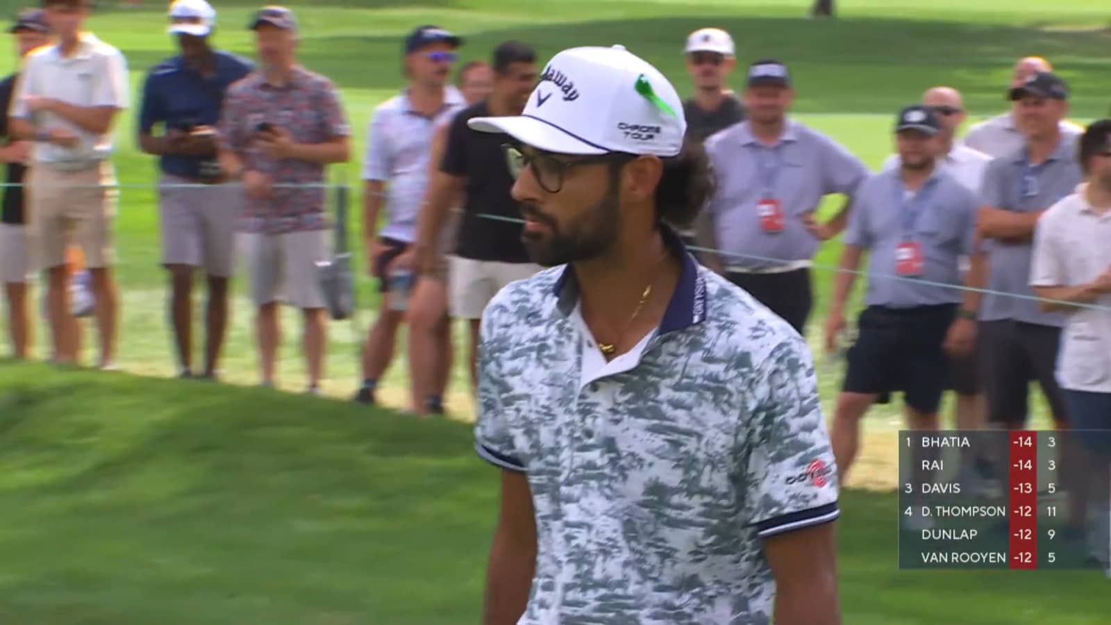 Akshay Bhatia makes birdie on No. 4 at Rocket Mortgage