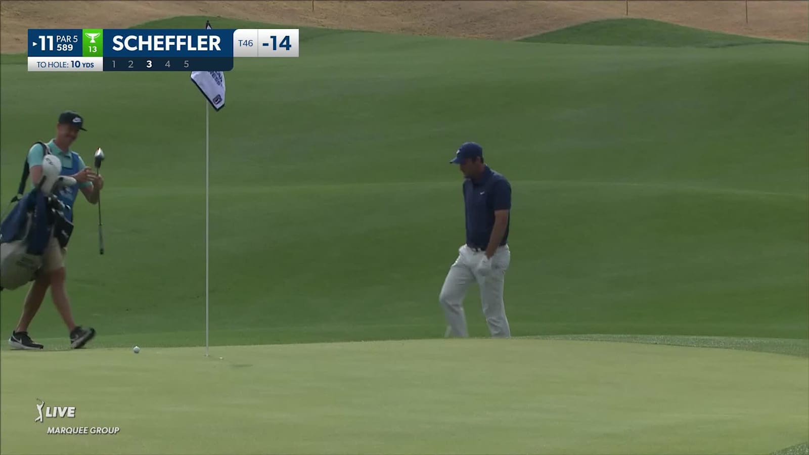 Scottie Scheffler's fairway wood sets up a birdie at The American Express