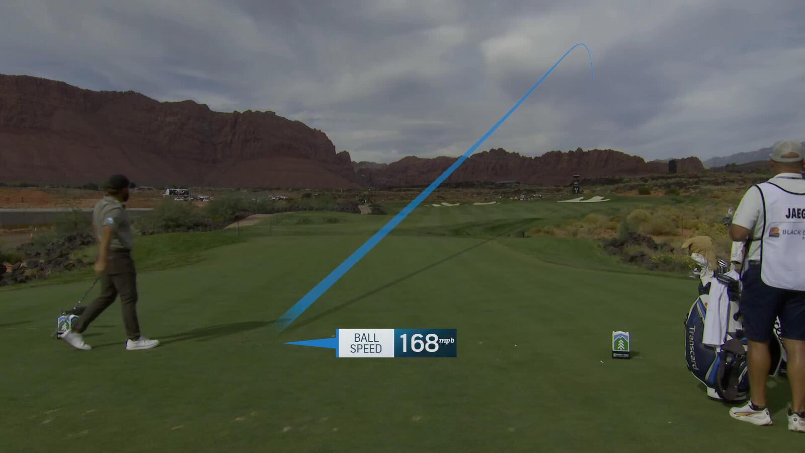 Stephan Jaeger drives green from 304 yards, sets up birdie on No. 14 at Bank of Utah