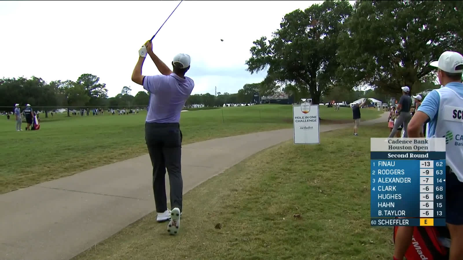 James Hahn spins approach to set up birdie at Cadence Bank