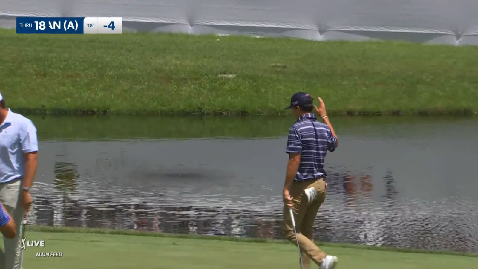 Jackson Buchanan holes a 21-foot birdie putt at John Deere