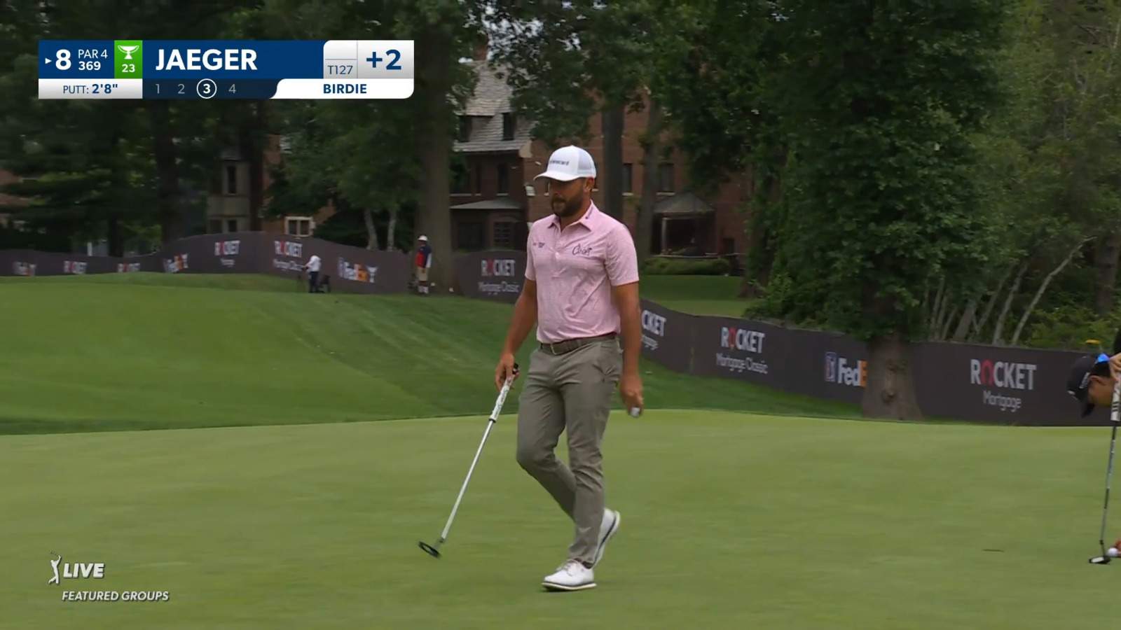 Stephan Jaeger dials in approach to 2 feet at Rocket Mortgage