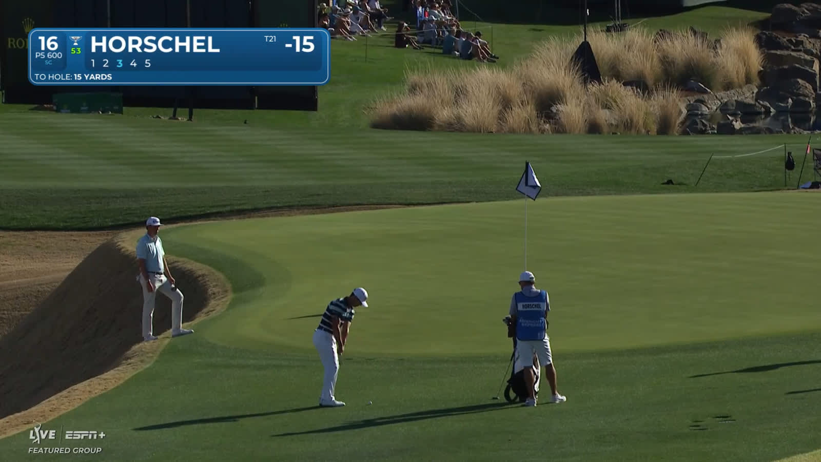 Billy Horschel plays chip shot perfectly to yield birdie at The American Express