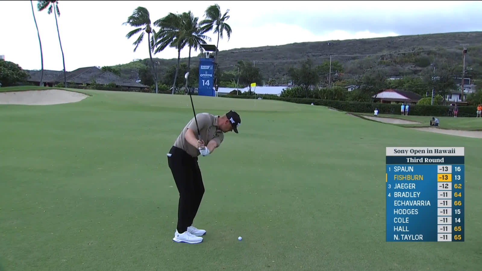 Patrick Fishburn almost holes pitch shot, settles for tap-in birdie at Sony Open