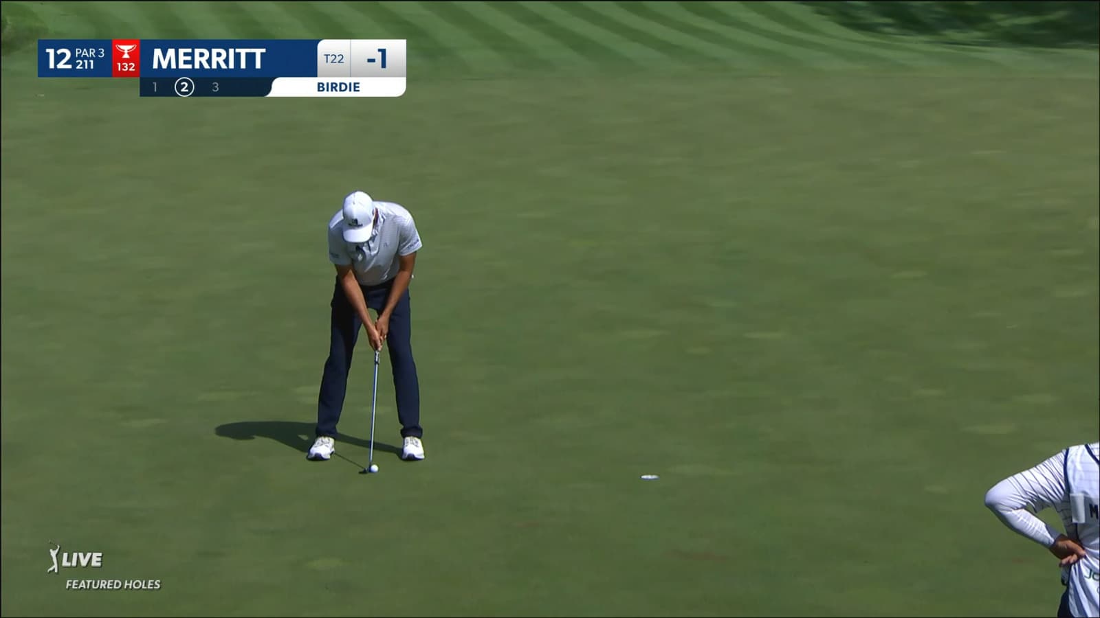 Troy Merritt pin-high tee shot yields birdie at John Deere