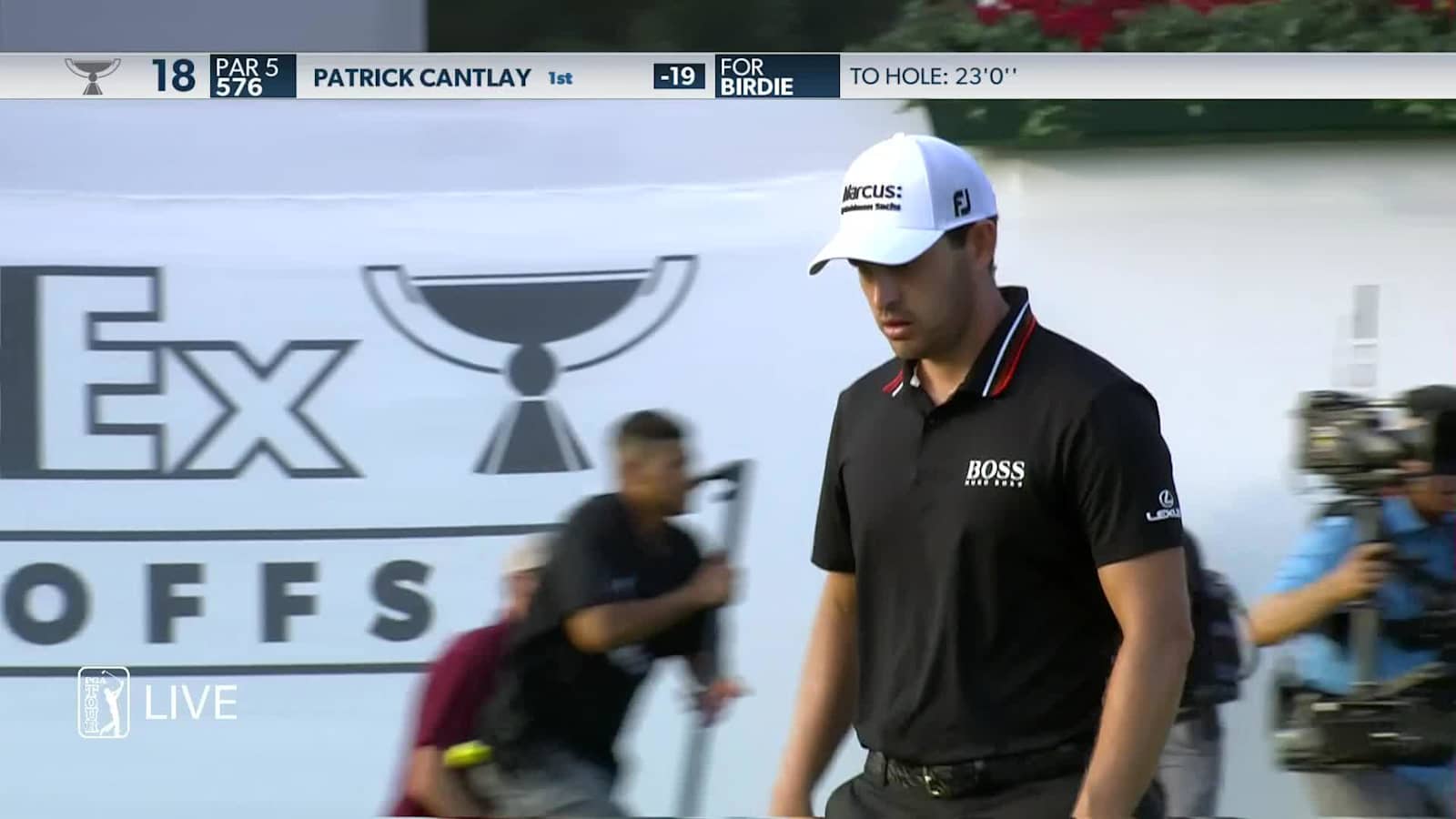 Patrick Cantlay sinks 23-footer for birdie at TOUR Championship