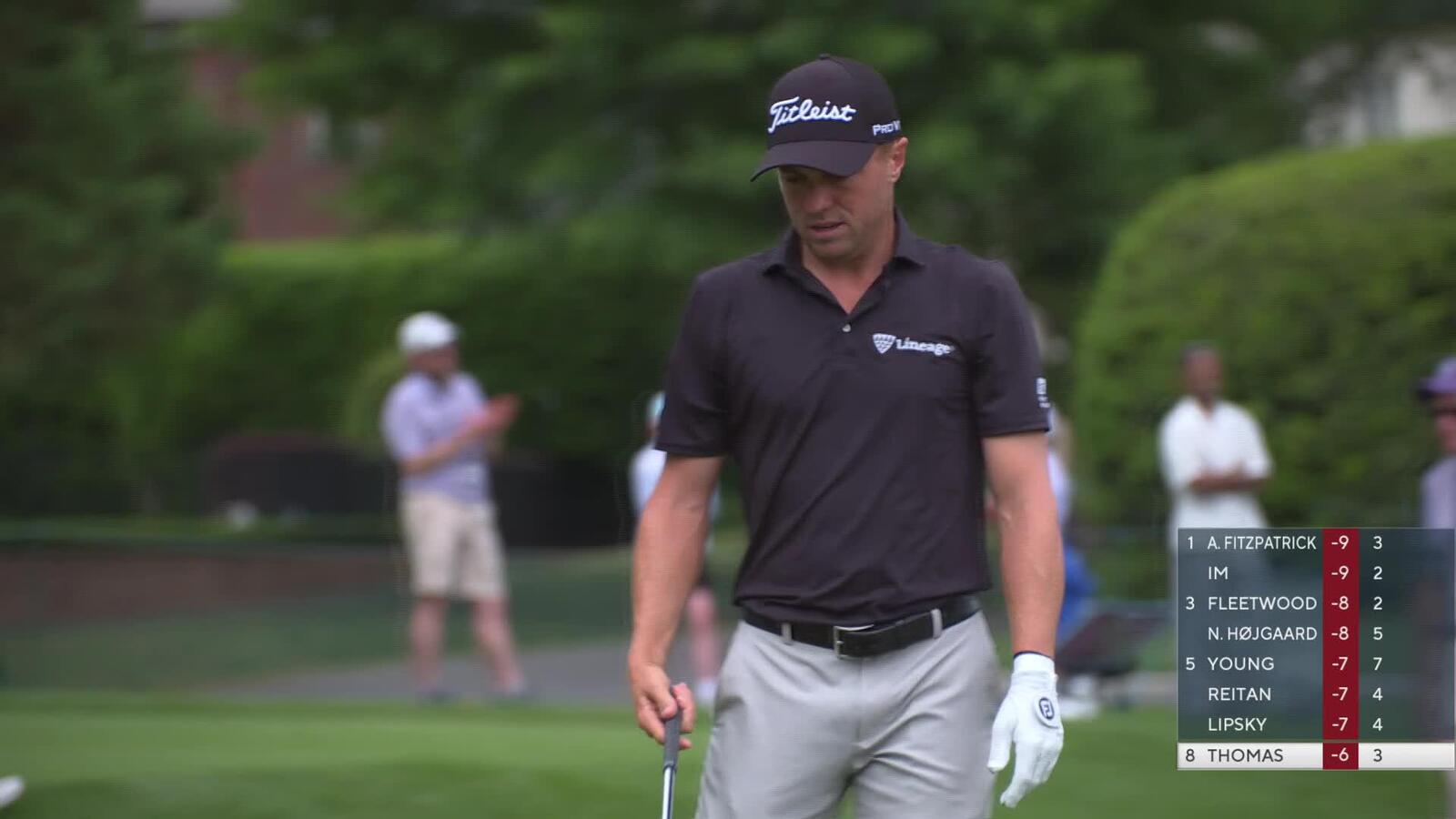 Justin Thomas hits tee shot to 9 feet, sets up birdie on No. 4 at Truist Championship