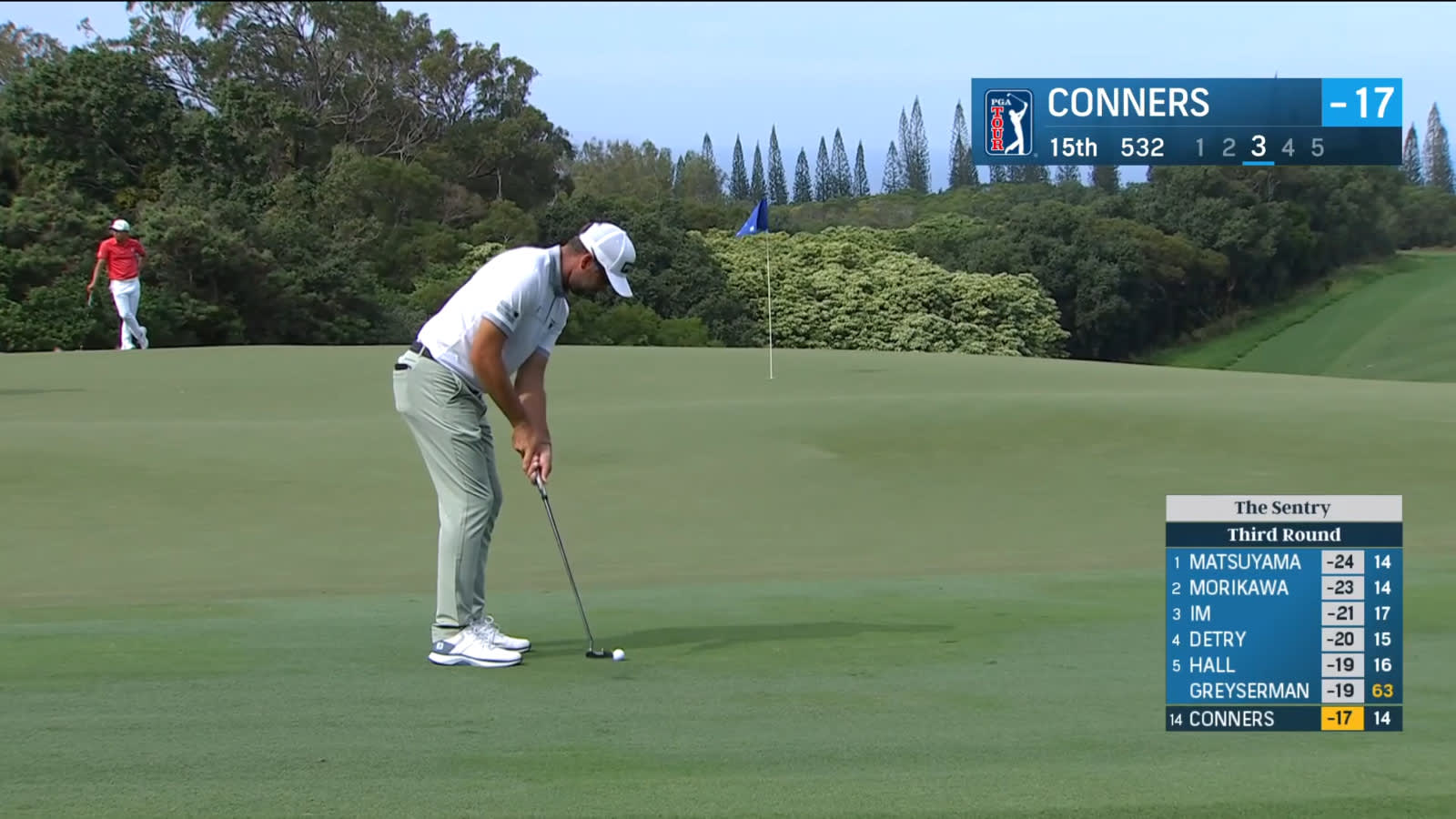 Corey Conners controls speed nicely to yield short birdie putt at The Sentry