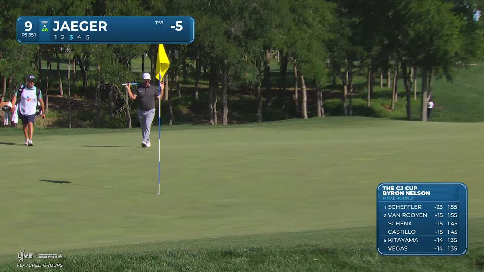 Stephan Jaeger makes birdie on No. 9 at THE CJ CUP