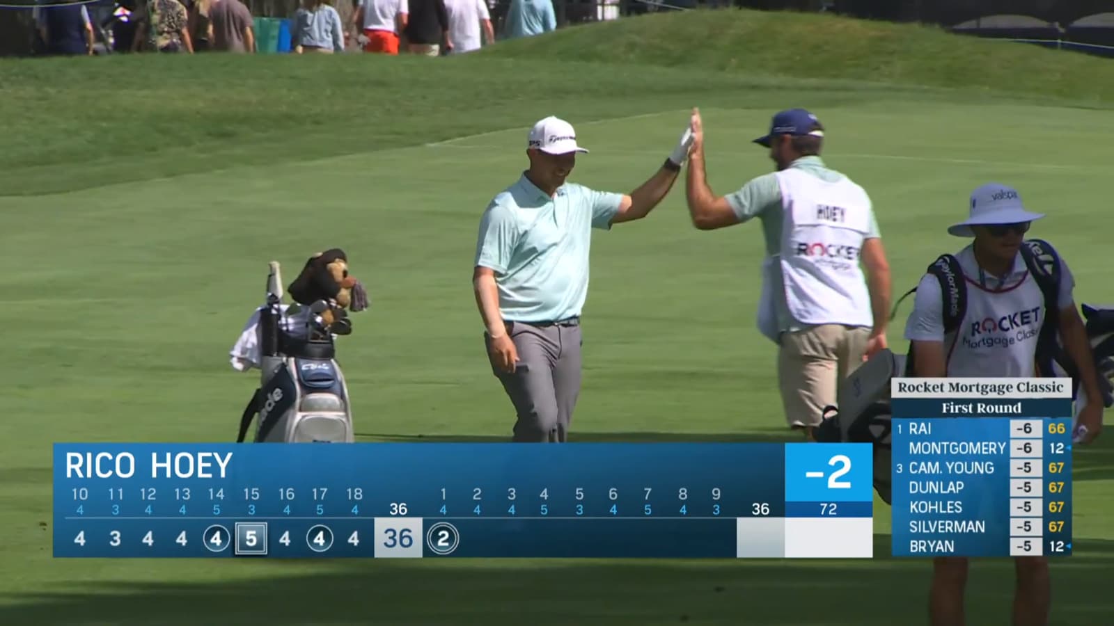 Rico Hoey holes out for eagle from 84 yards at Rocket Mortgage