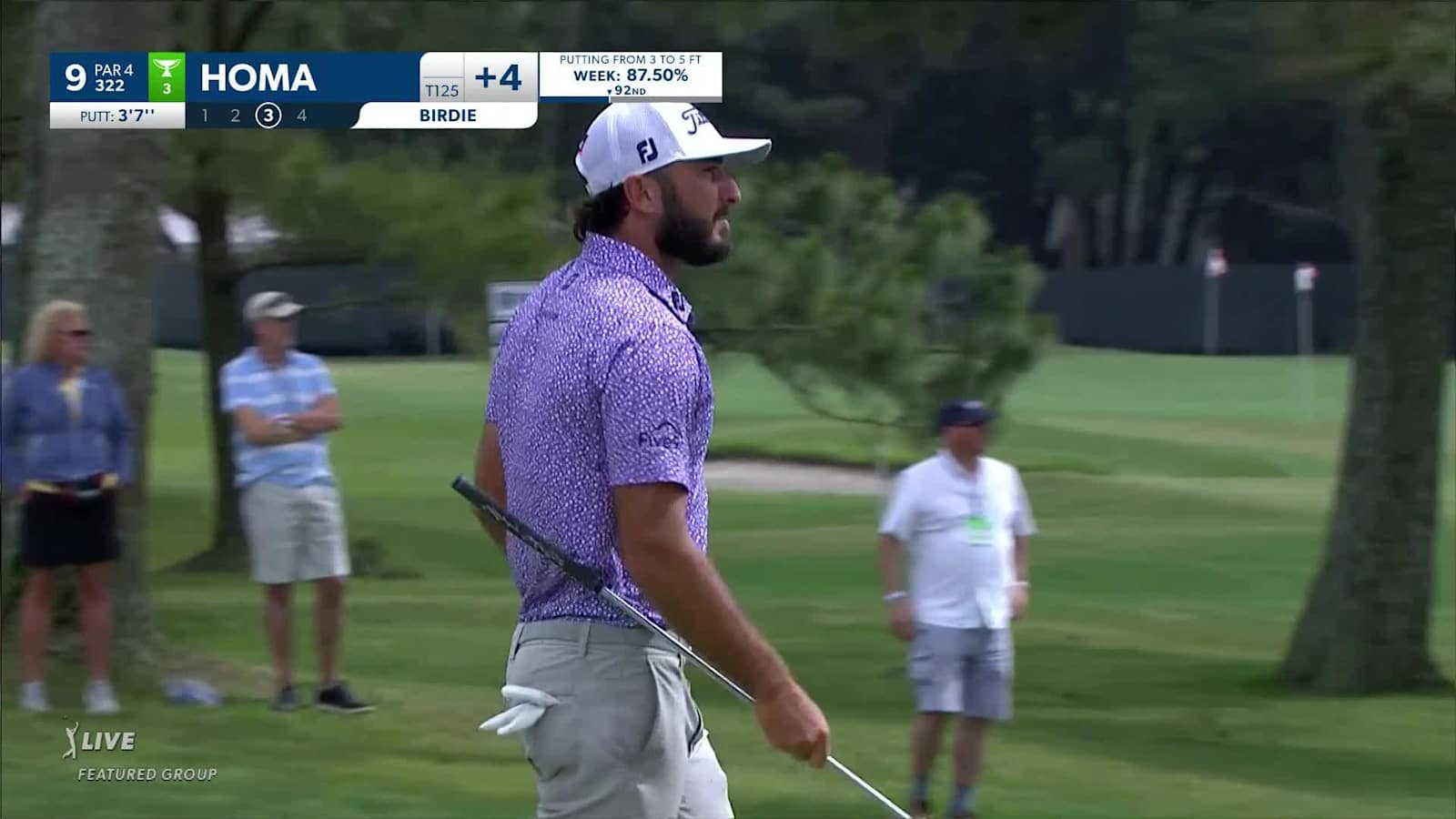 Max Homa gets up-and-down for birdie at RBC Heritage