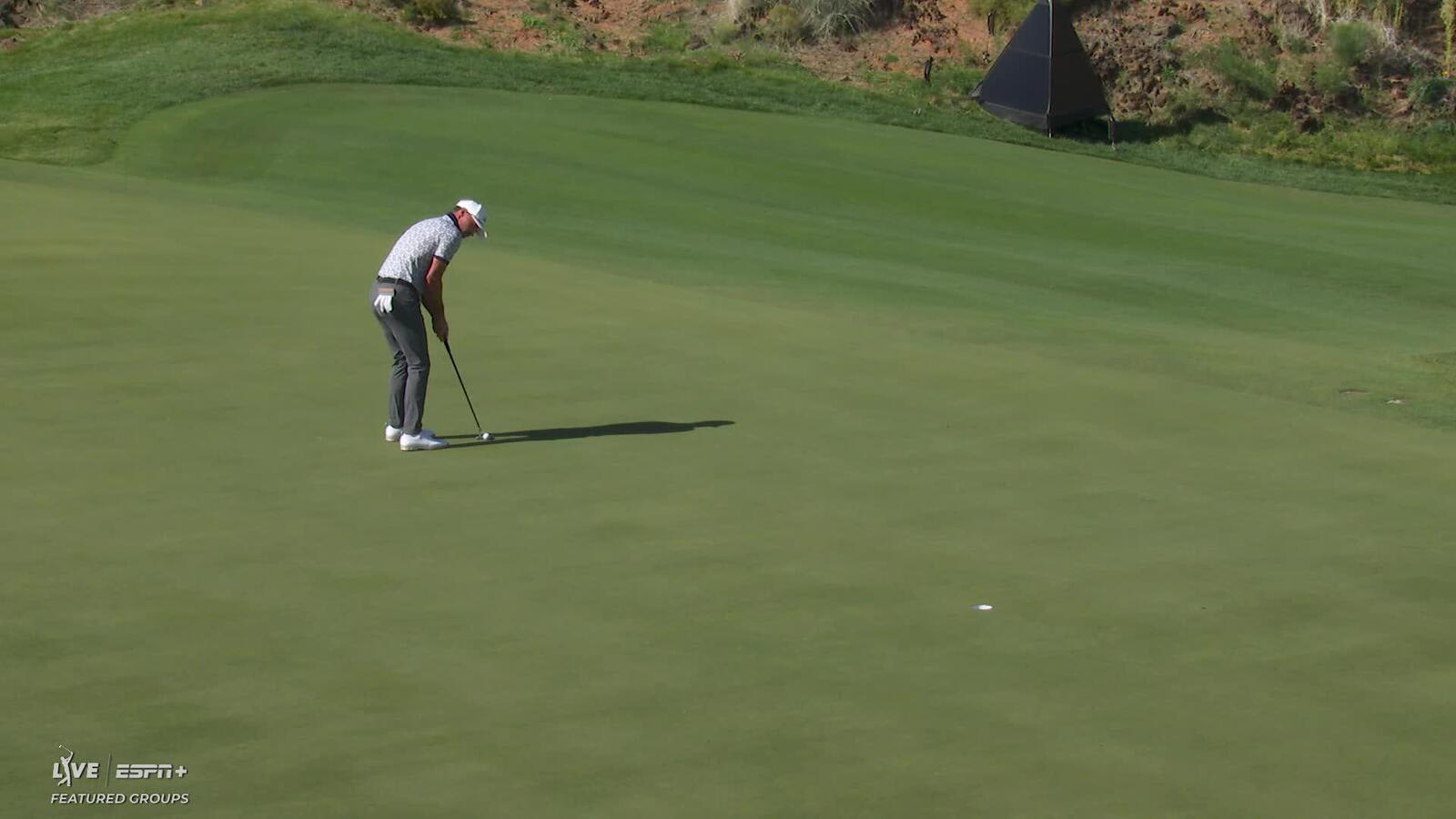 Paul Peterson sinks 19-foot birdie putt on No. 17 at Bank of Utah