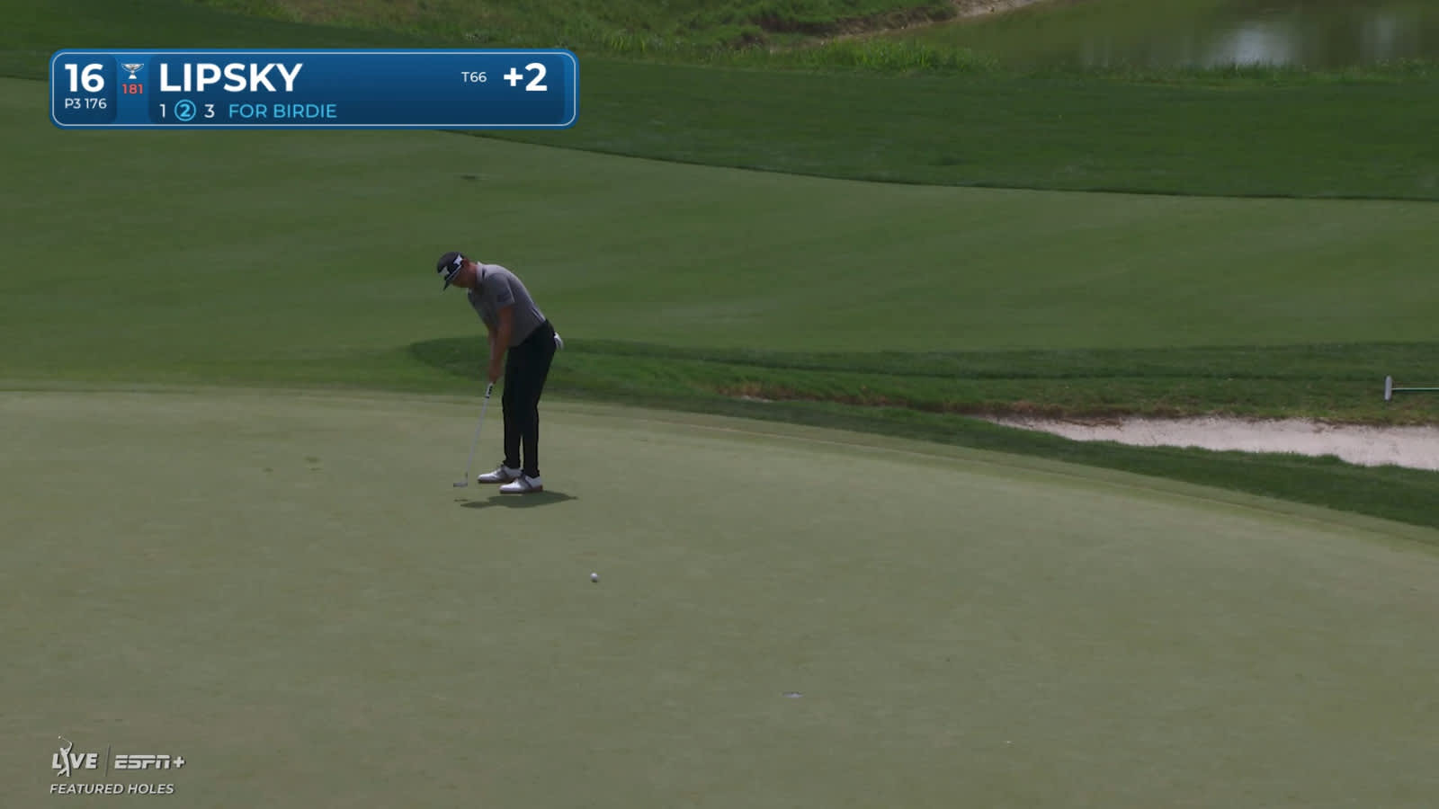 David Lipsky pours in a 22-foot birdie putt at Valero