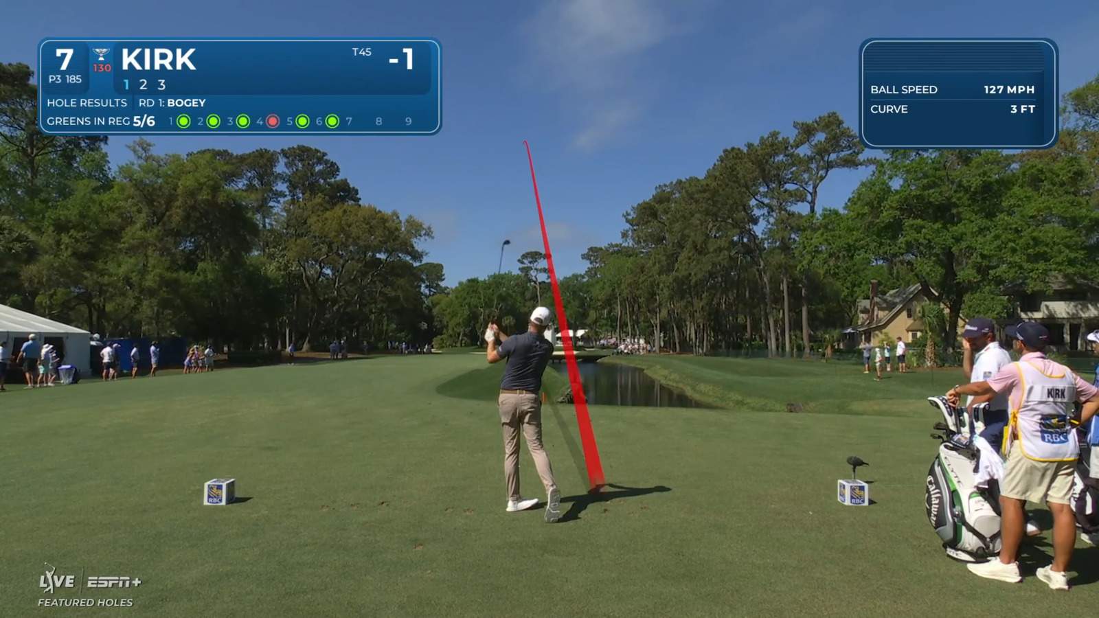 Chris Kirk's great tee shot leads to birdie at RBC Heritage