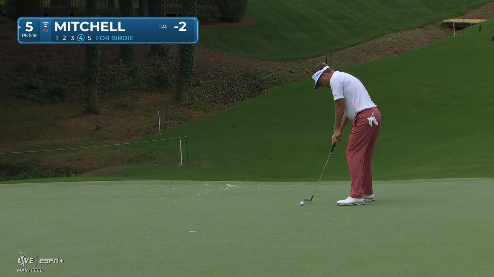 Keith Mitchell makes birdie on No. 5 at Wyndham