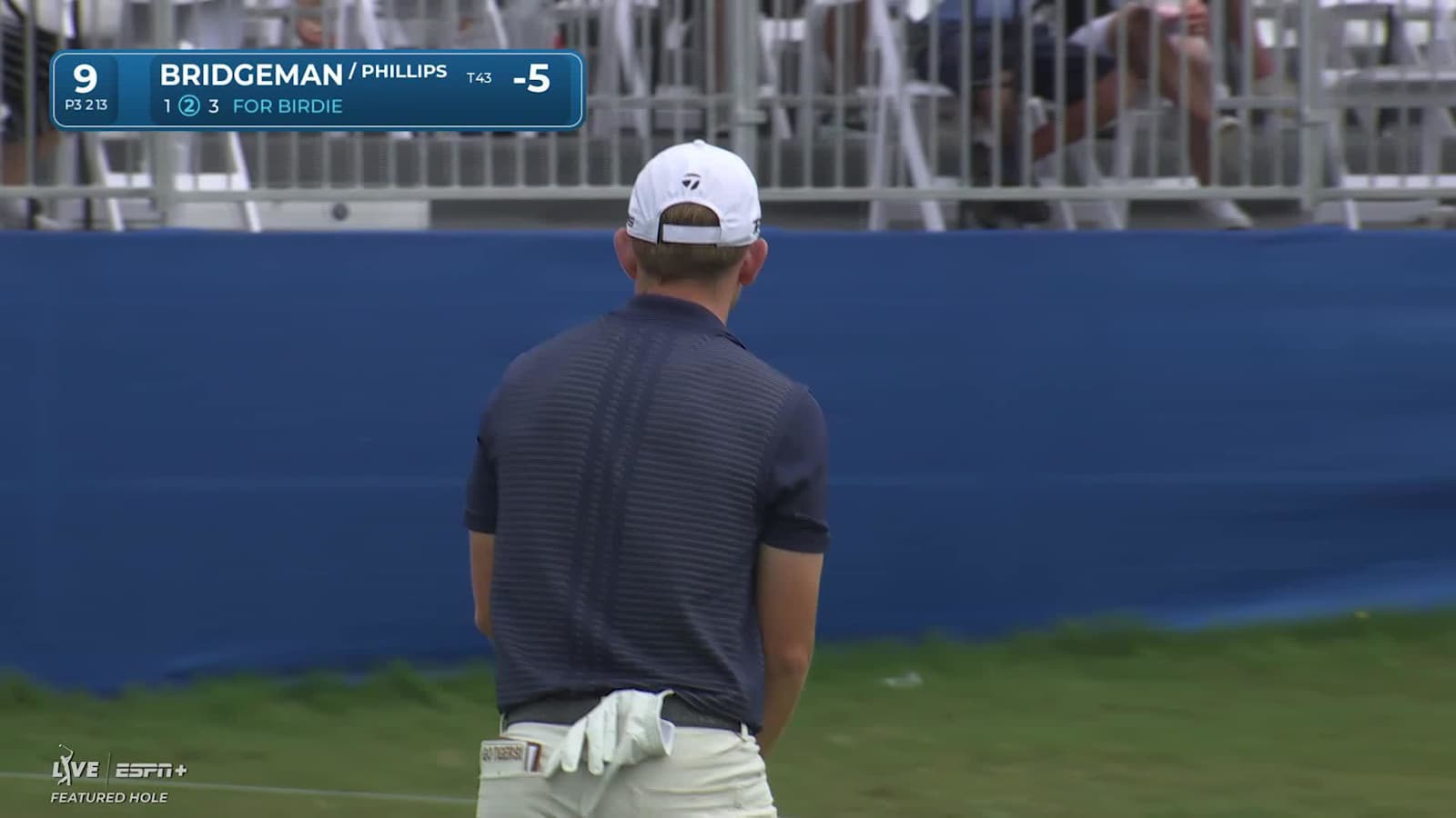 Jacob Bridgeman sinks a 27-foot birdie putt on No. 9 at Zurich Classic