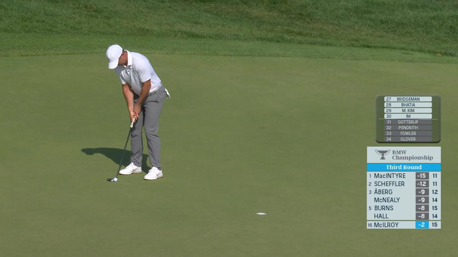 Rory McIlroy takes advantage of par 5 for birdie at BMW Championship