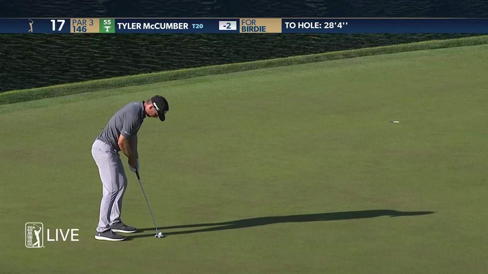 Tyler McCumber drains 28-footer for birdie at THE PLAYERS