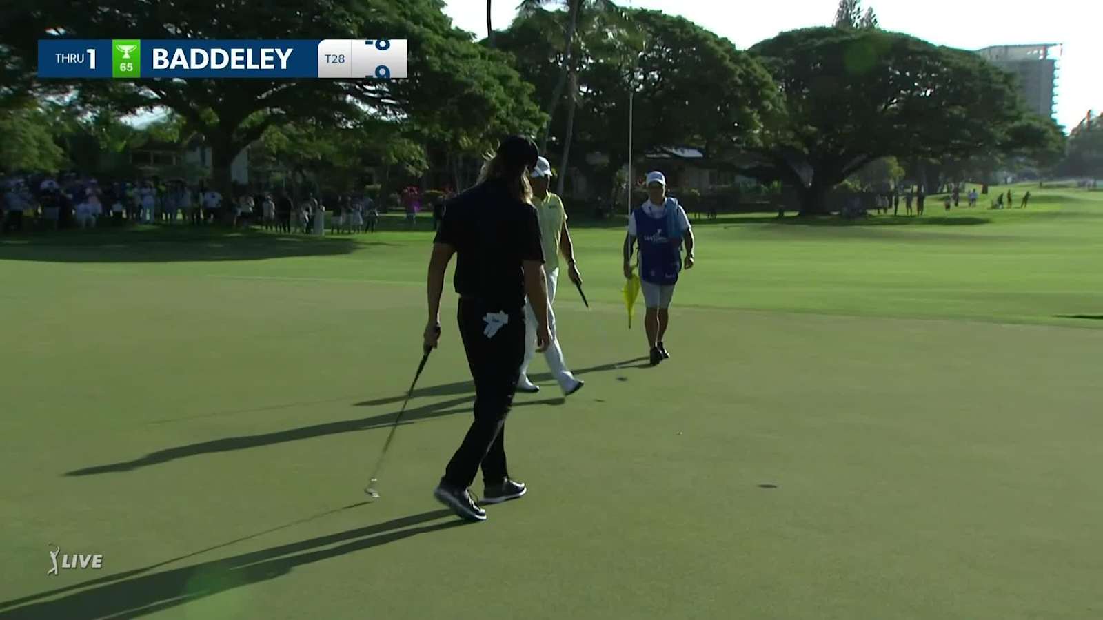 Aaron Baddeley's opening approach yields birdie at Sony Open