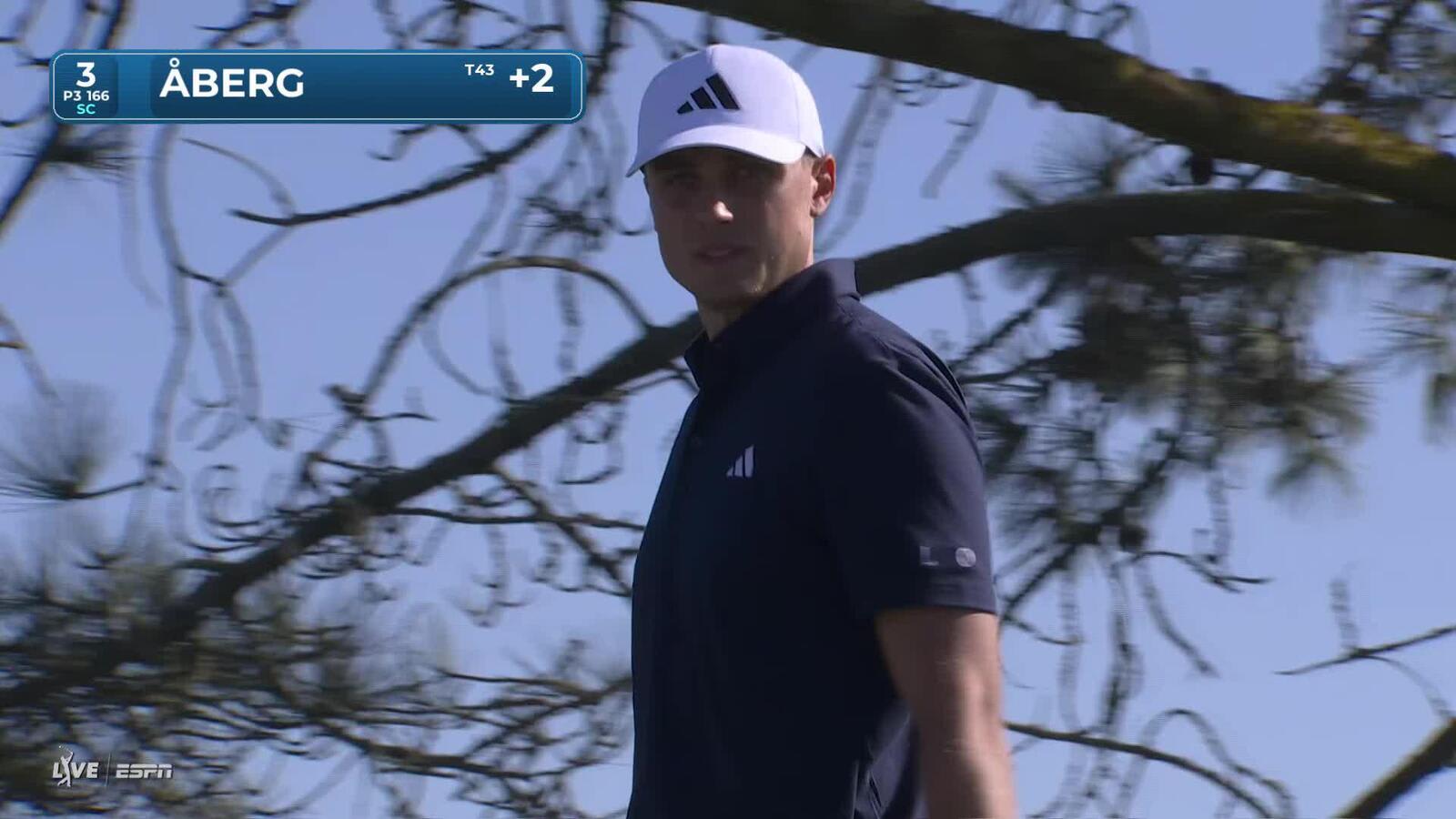 Ludvig Åberg hits tee shot to 3 feet, nearly aces No. 3 at Farmers