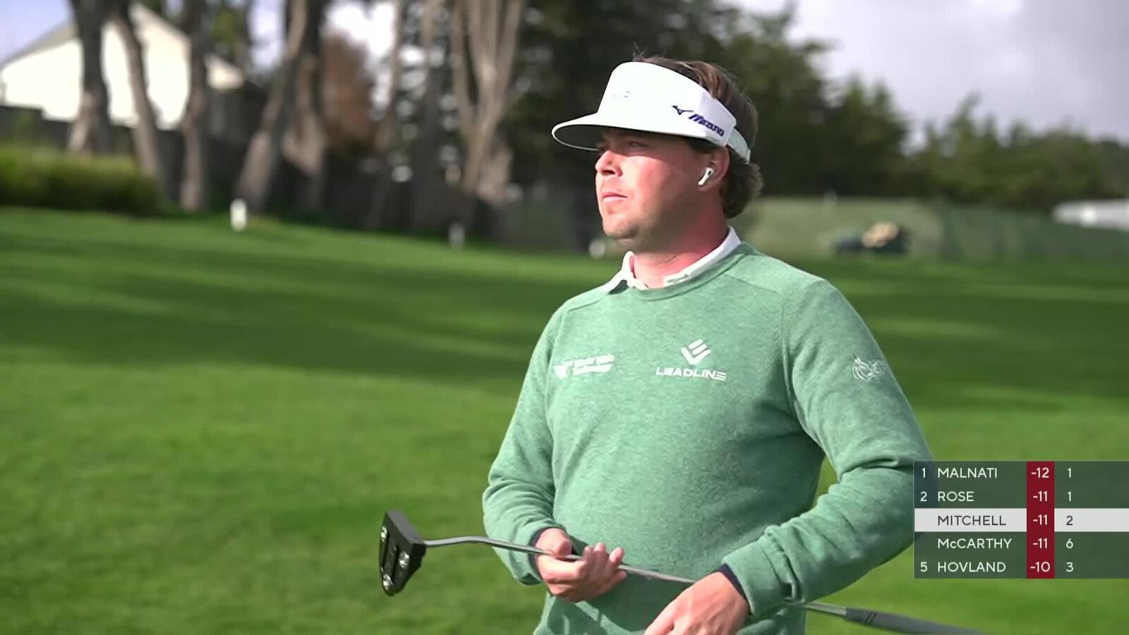 Keith Mitchell mic’d up live while playing at AT&T Pebble Beach