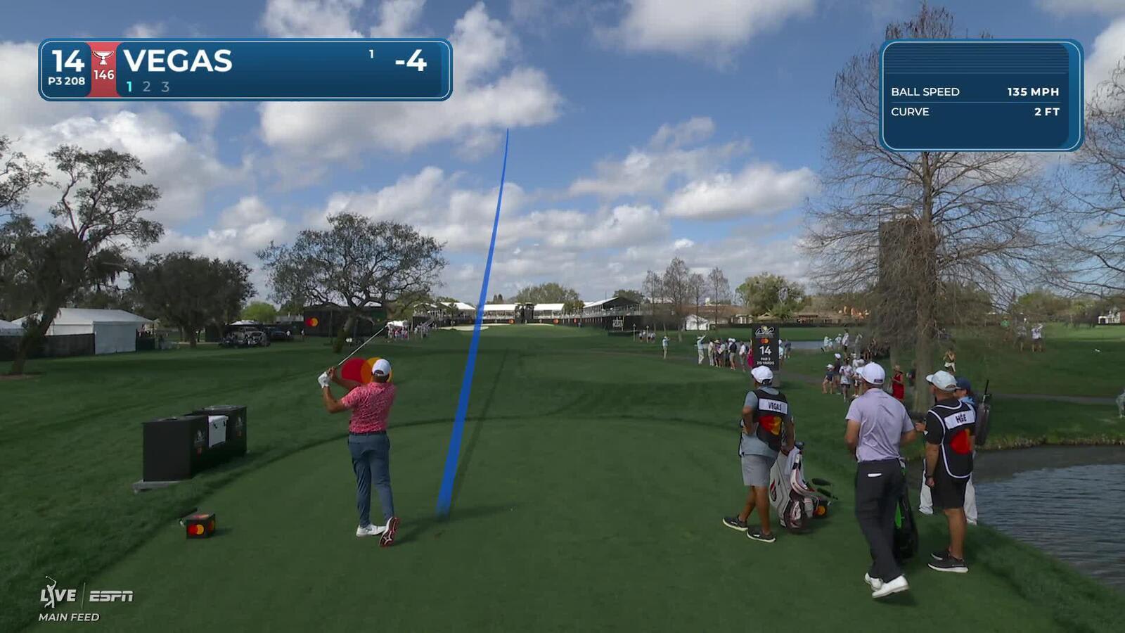 Jhonattan Vegas hits 207-yard drive to 9 feet, makes birdie on No. 14 at Arnold Palmer