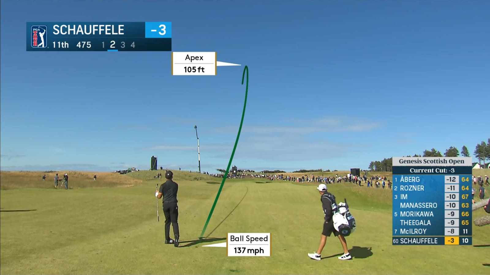 Xander Schauffele's excellent approach shot sets birdie at Genesis Scottish Open