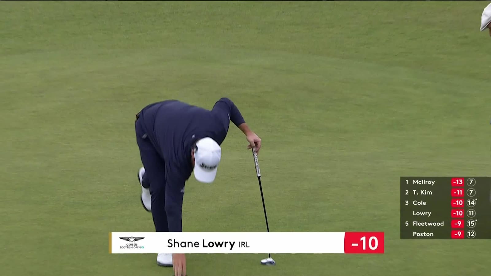 Shane Lowry's approach finds the green to set up birdie at Genesis Scottish Open