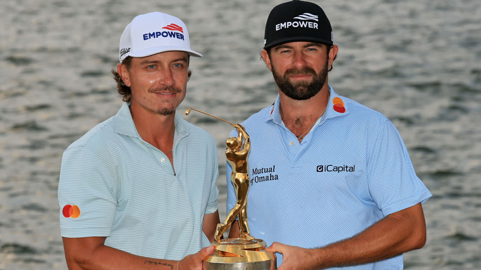 Follow Cameron Young's caddie after winning THE PLAYERS