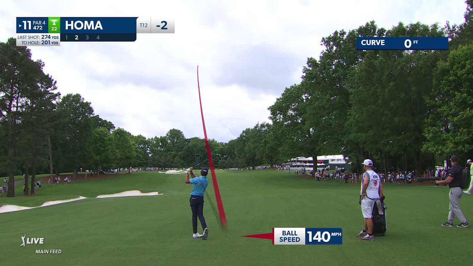 Max Homa runs it up close to set up birdie at Wells Fargo