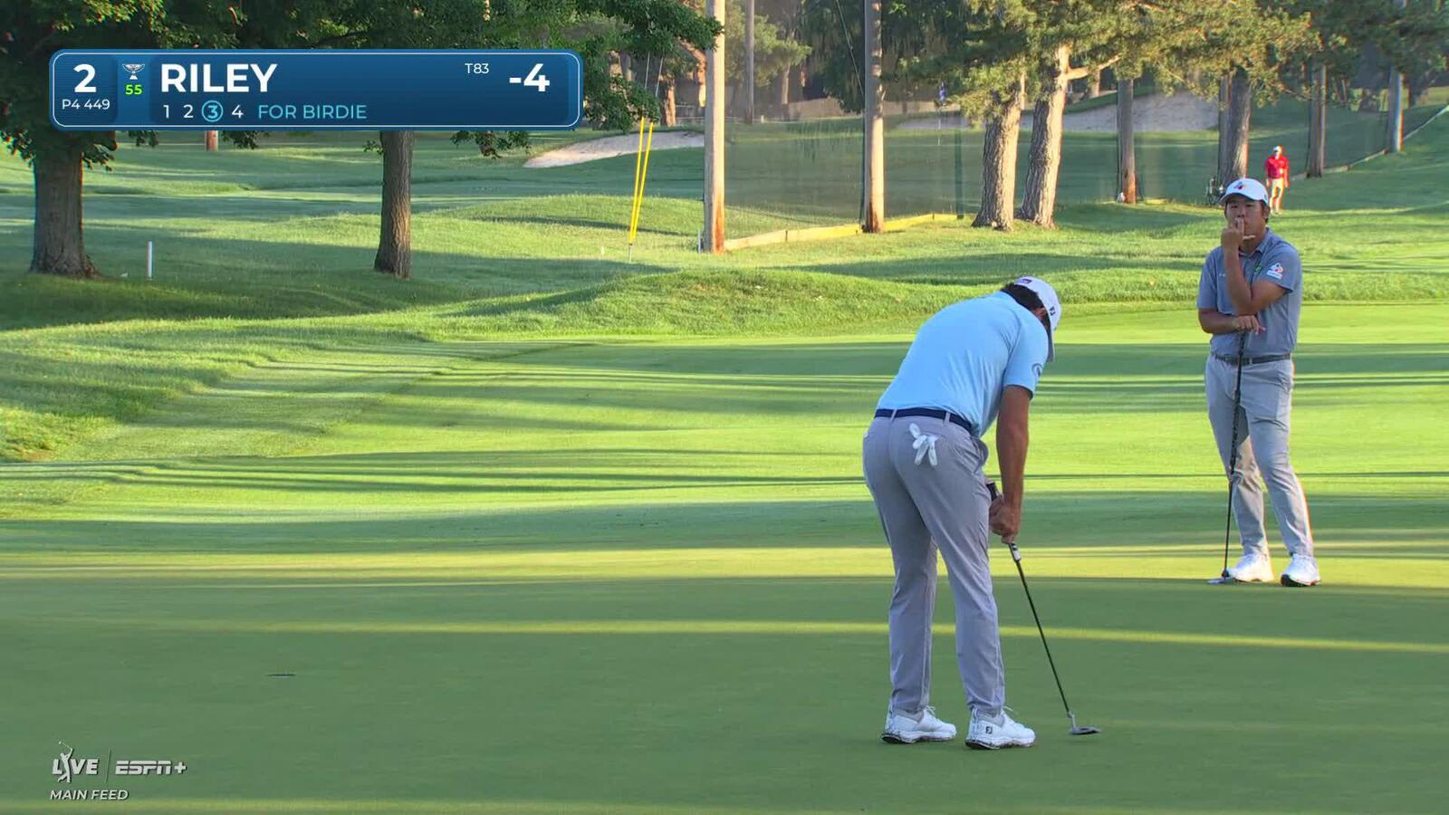Davis Riley makes birdie on No. 2 at Rocket Classic