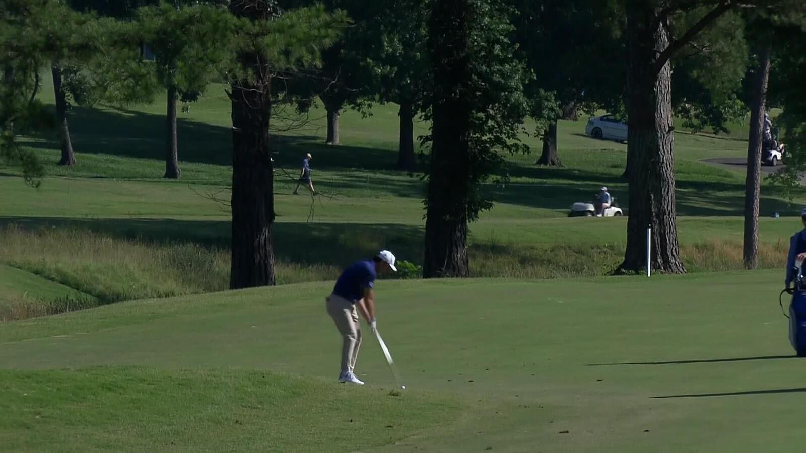 Will Chandler makes birdie on No. 16 at BMW Charity Pro-Am