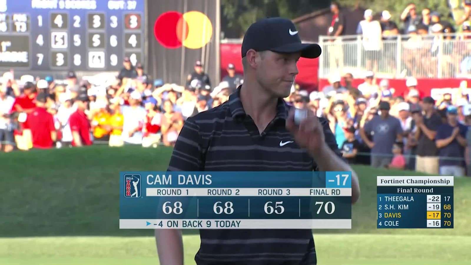 Cam Davis makes birdie on No. 18 at Fortinet Championship