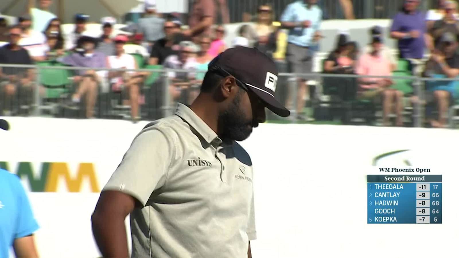 Sahith Theegala's well-placed wedge yields birdie at WM Phoenix Open