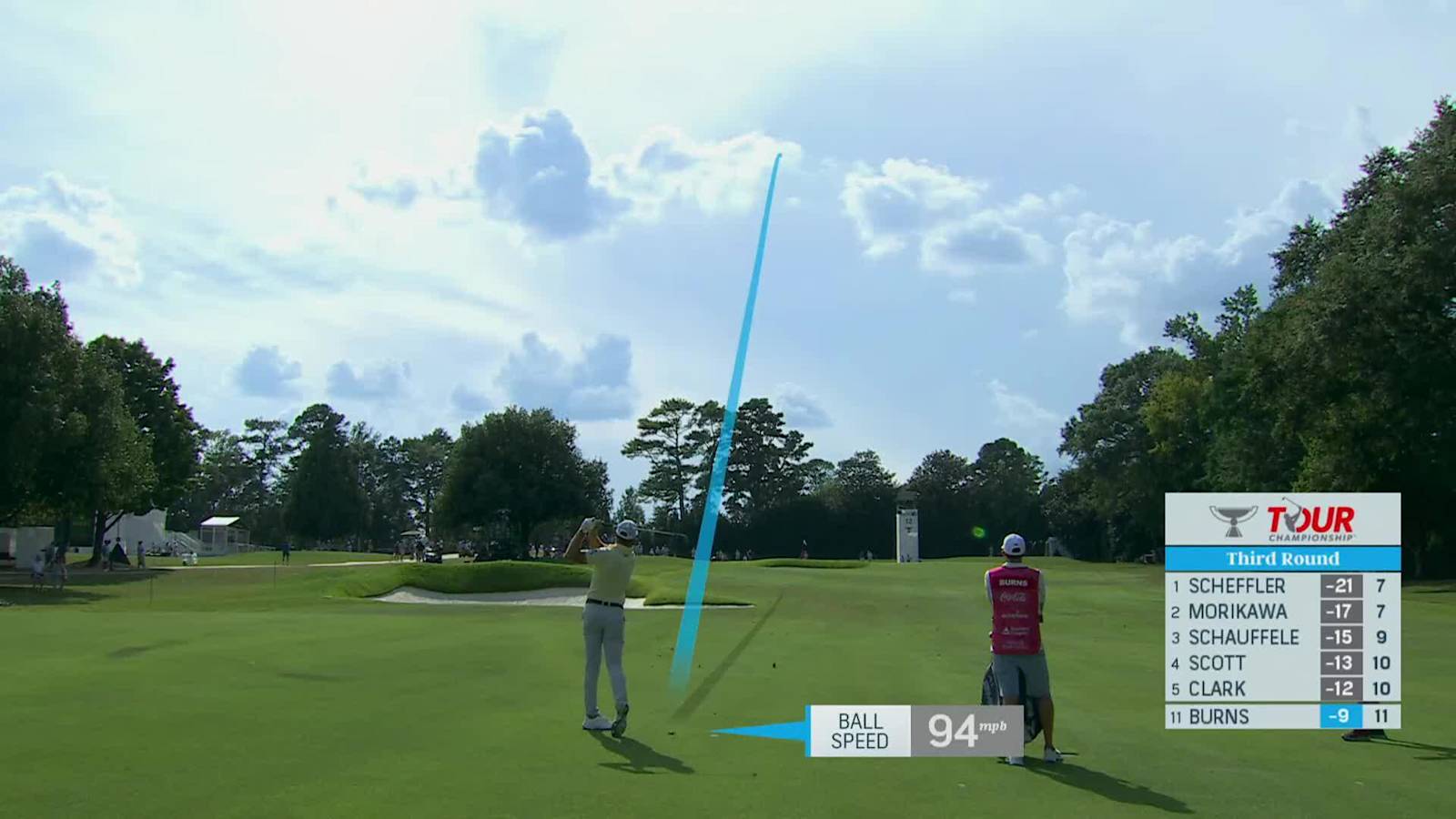 Sam Burns goes flagstick hunting from 114 yards at TOUR Championship