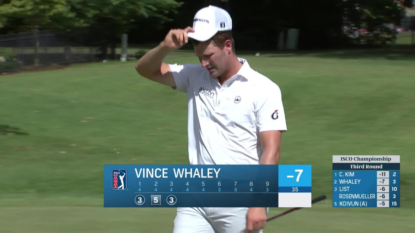 Vince Whaley makes birdie on No. 3 at ISCO Championship