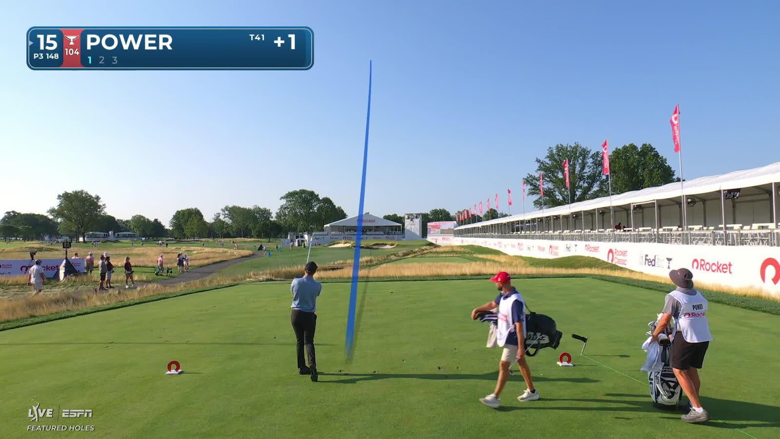 Seamus Power hits tee shot to 10 feet, sets up birdie on No. 15 at Rocket Classic