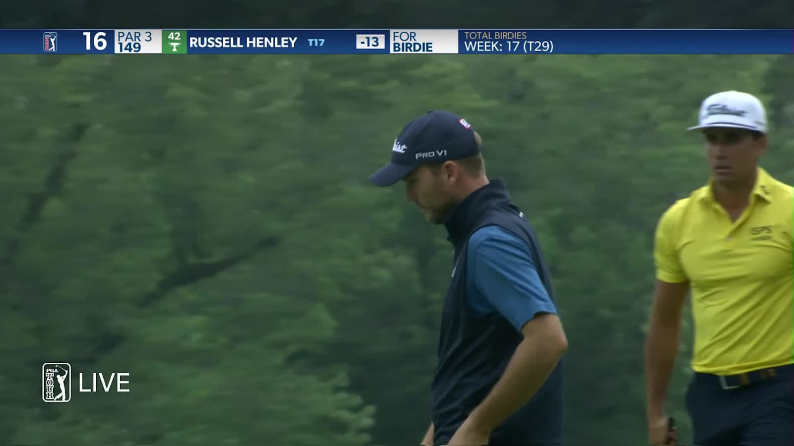 Russell Henley drains 16-footer for birdie at John Deere