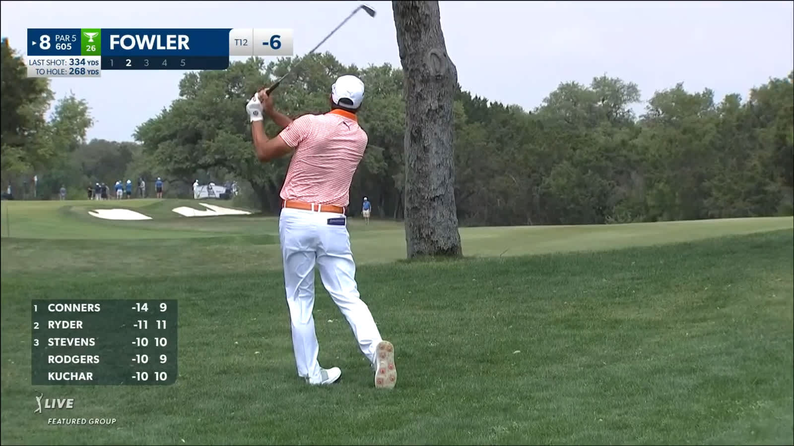Rickie Fowler hits 268-yard approach from rough to 3-feet leading to eagle at Valero