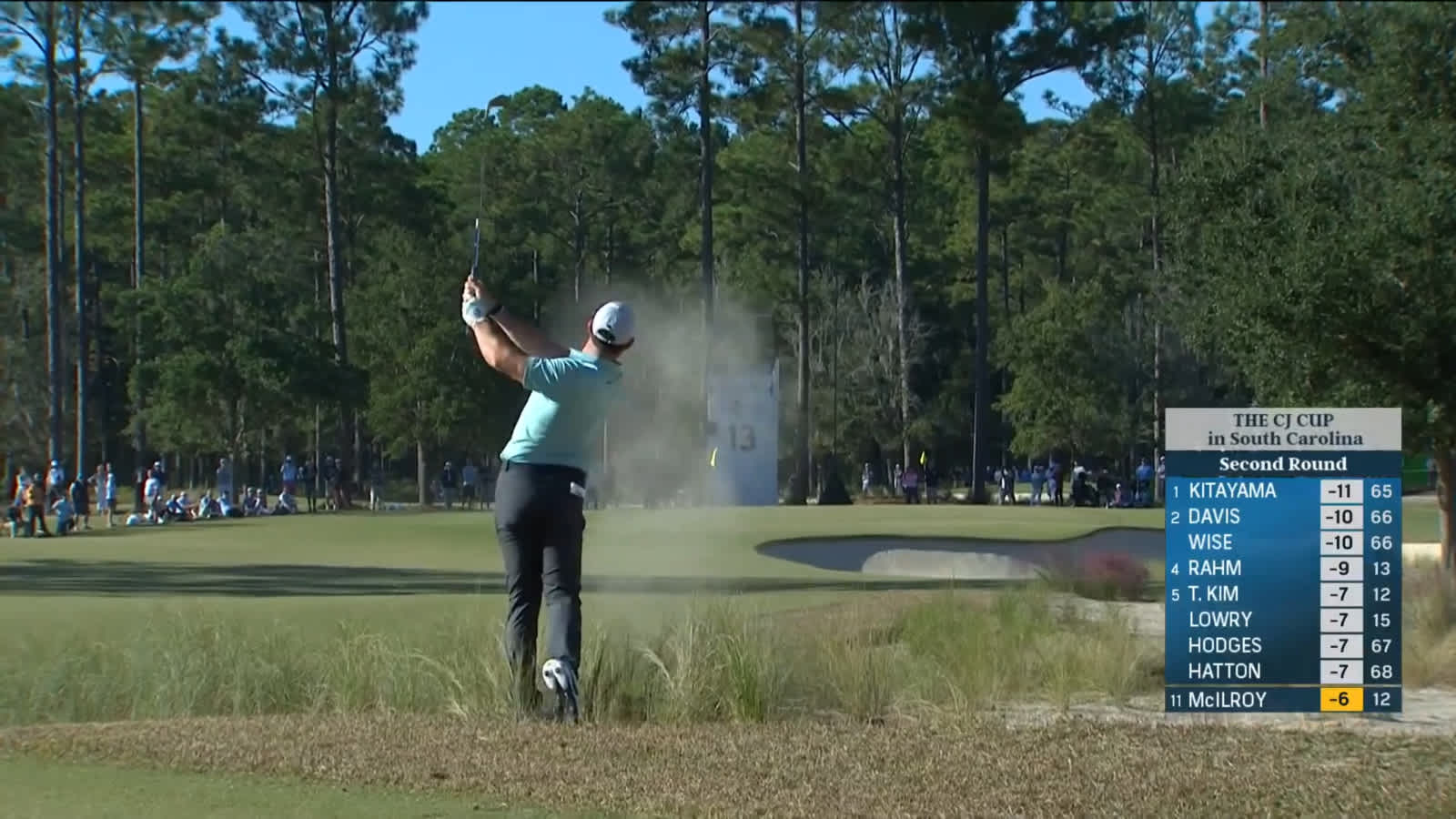 Rory McIlroy's impressive wedge from tall grass and birdie at THE CJ CUP