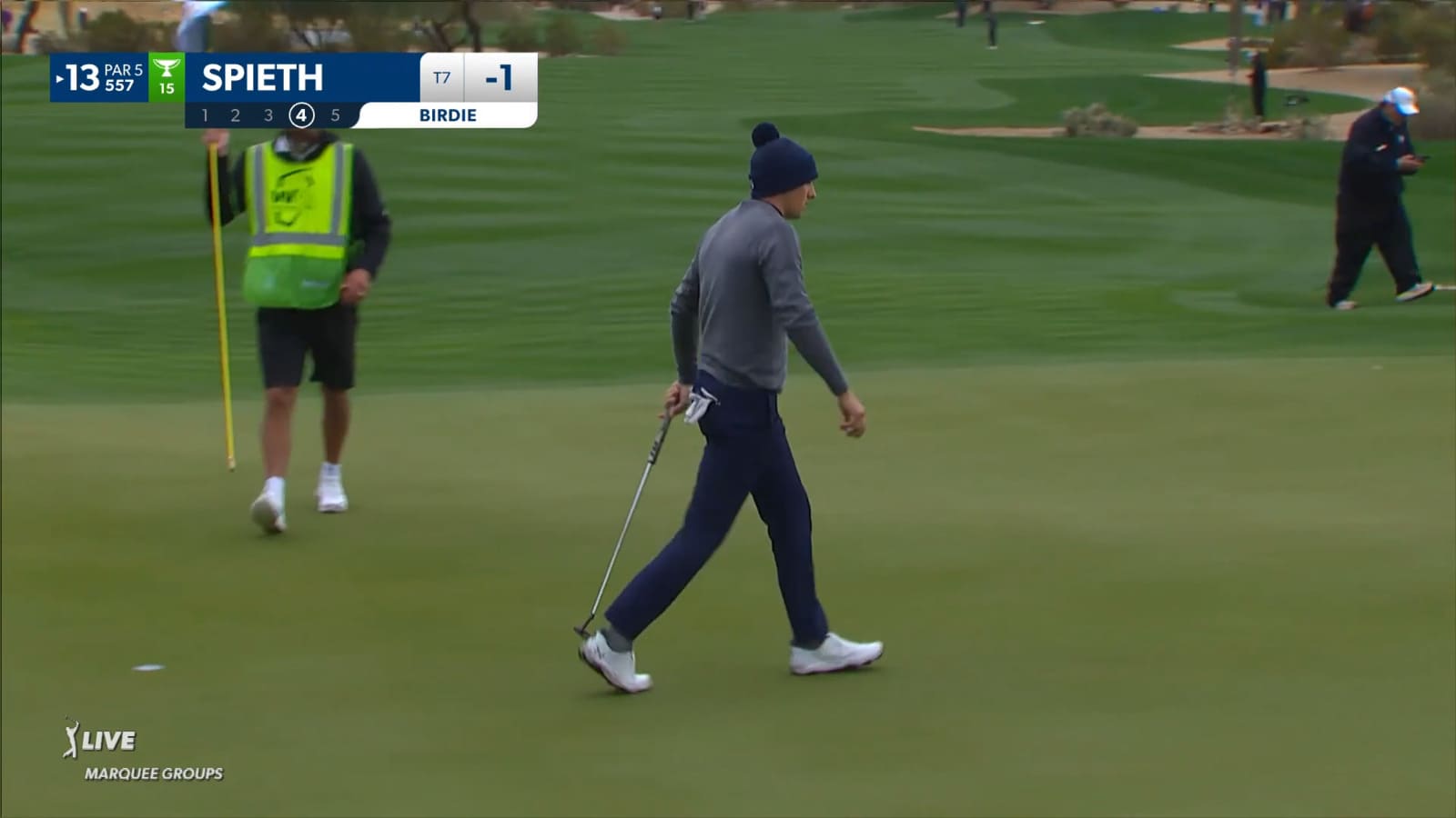 Jordan Spieth's birdie on the par-5 13th at WM Phoenix Open
